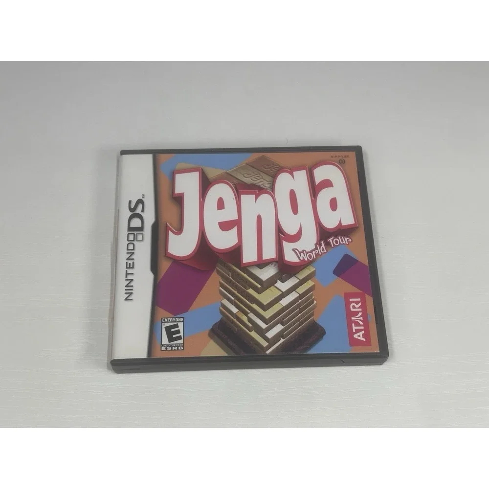 Jenga World Tour Nintendo DS Complete CIB w/ Manual Atari Tested Game